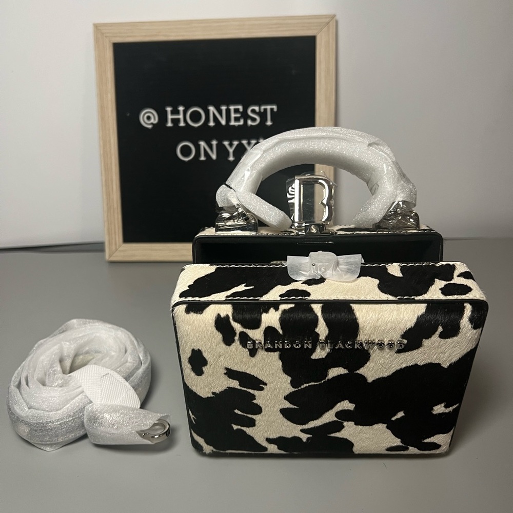 Brandon Blackwood cow print mini Kendrick trunk - Picture 6 of 13